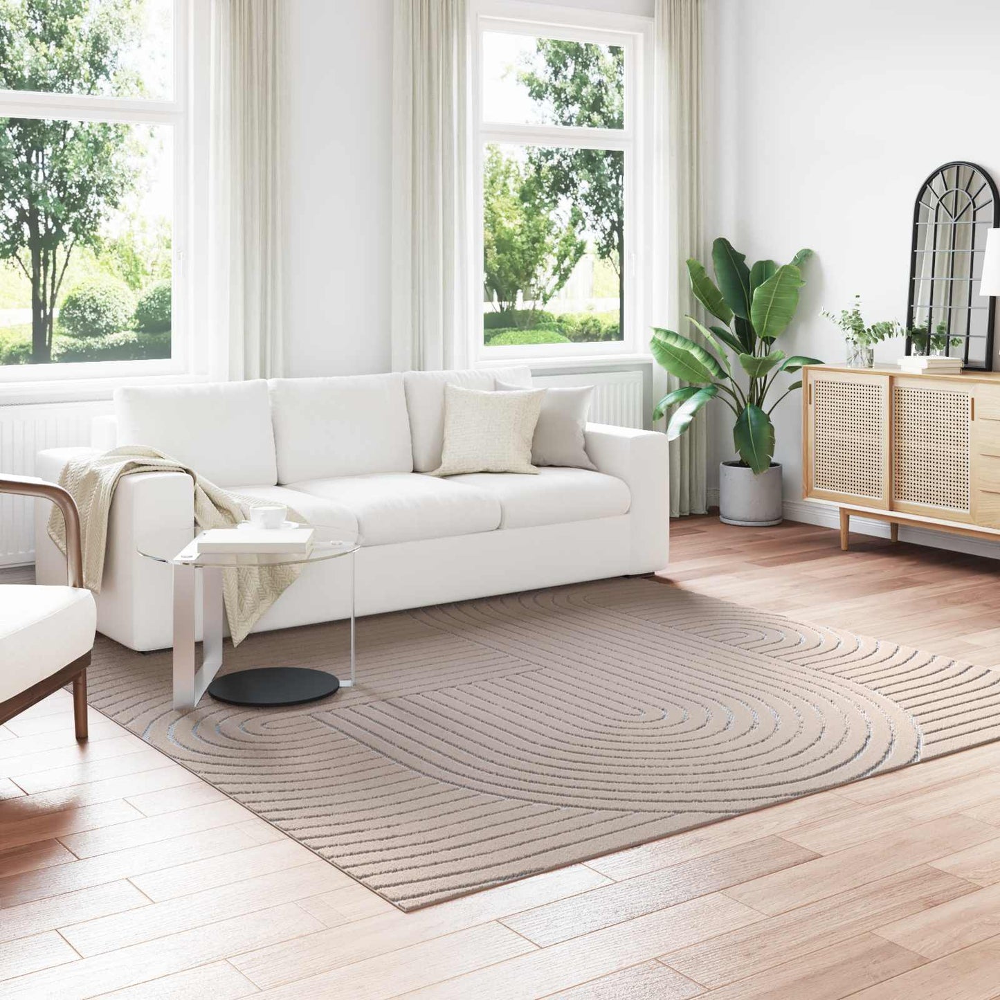 JUNG Vida Bereichsteppiche Quadratisch HUARTE Beige 240 x 240 cm