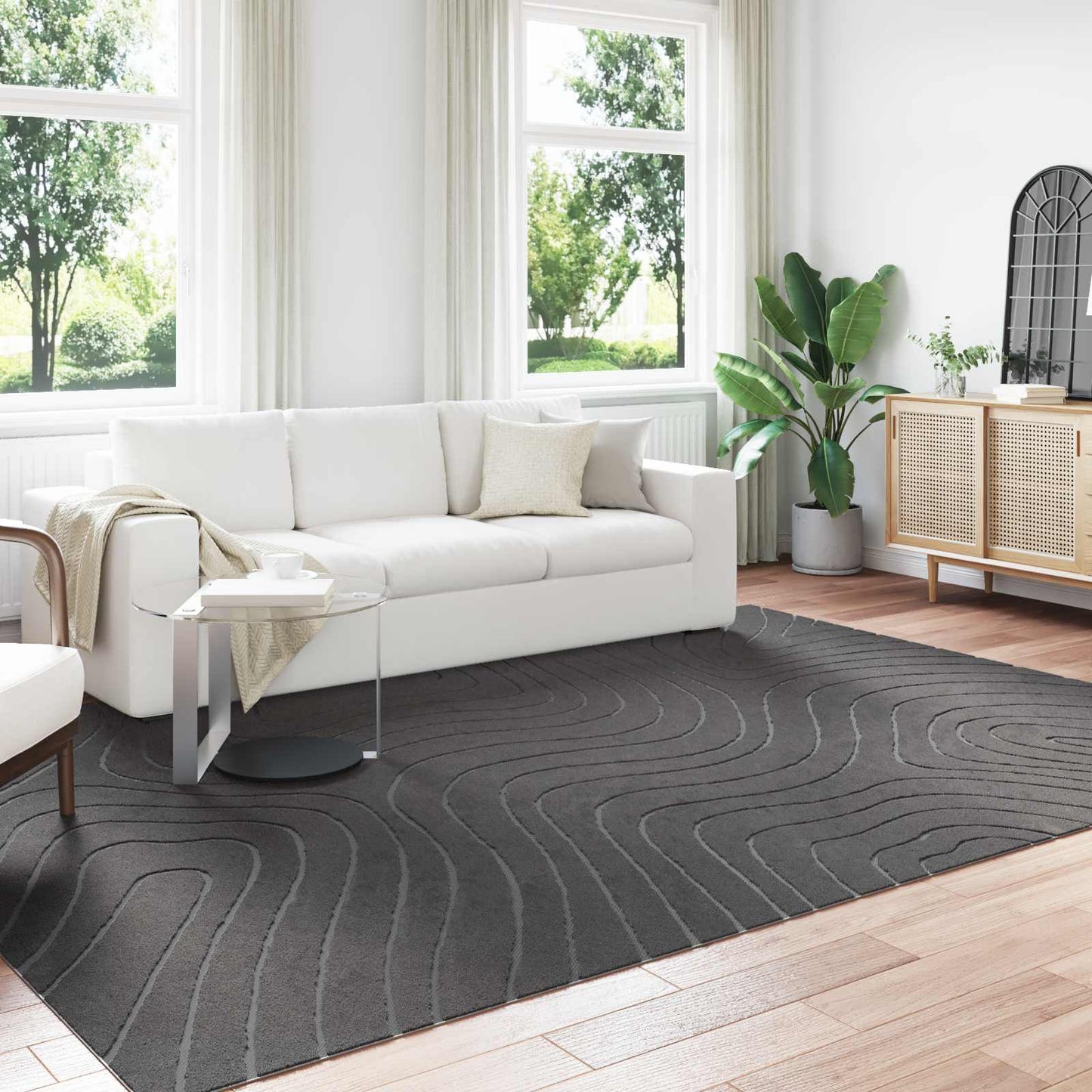 JUNG Vida Bereichsteppiche HUARTE Anthrazit 340 x 240 cm Polyester