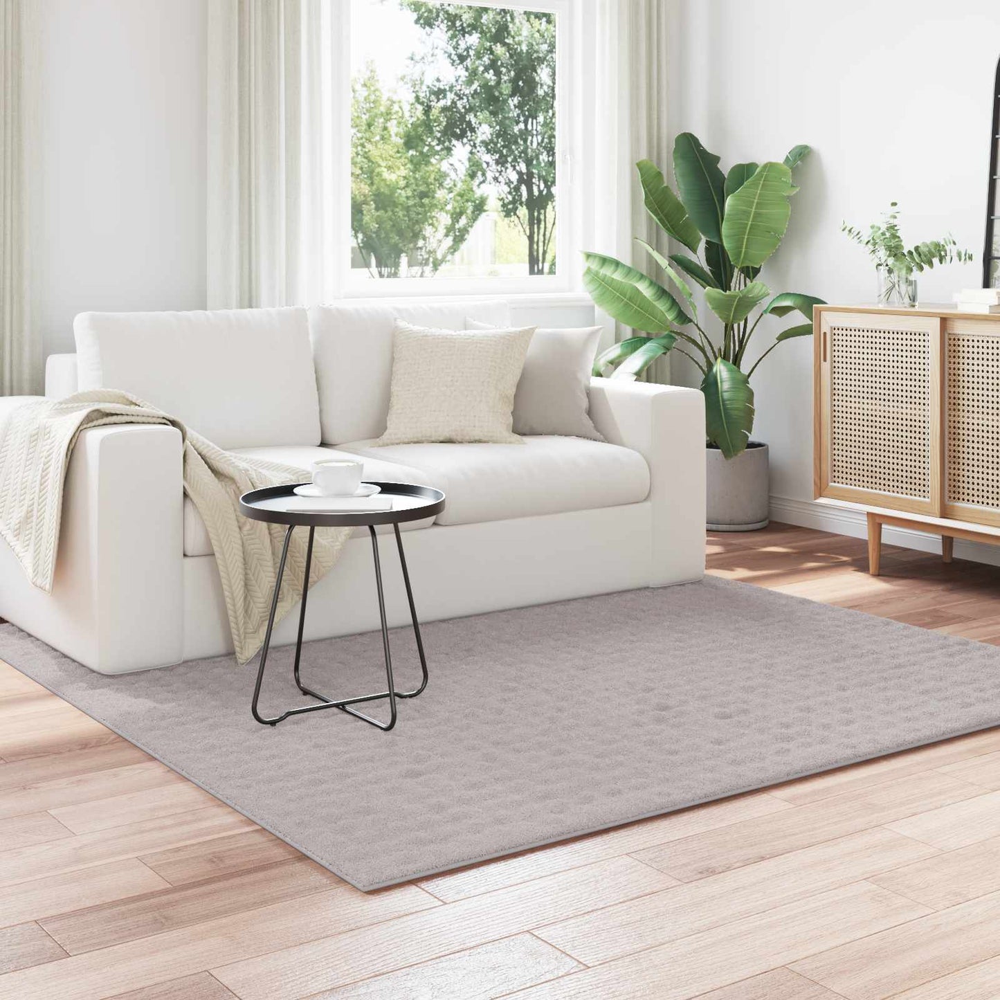 JUNG Vida Bereichsteppiche Quadratisch HUARTE Sand 120 x 120 cm Polyester