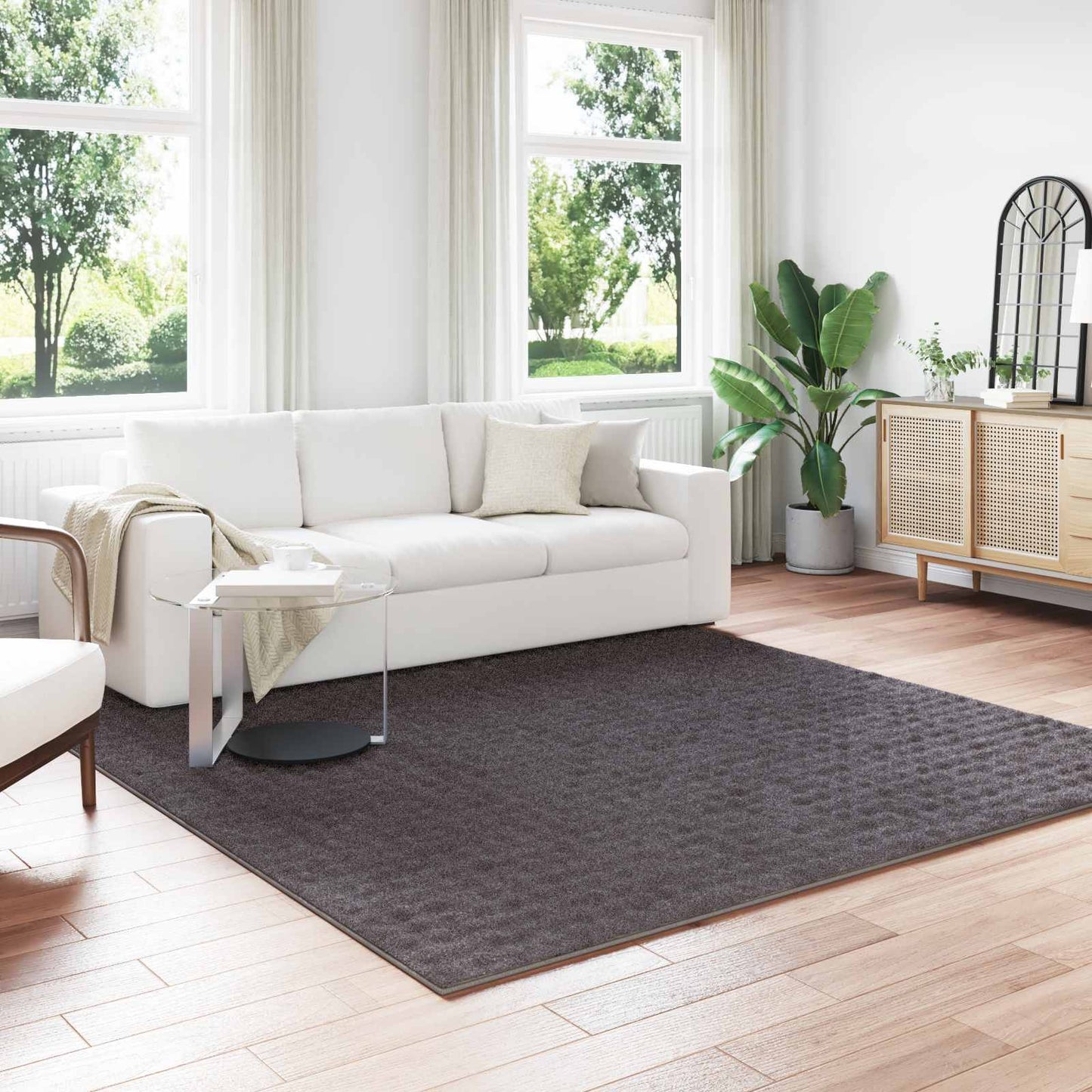 JUNG Vida Bereichsteppiche HUARTE Anthrazit 240 x 240 cm Polyester