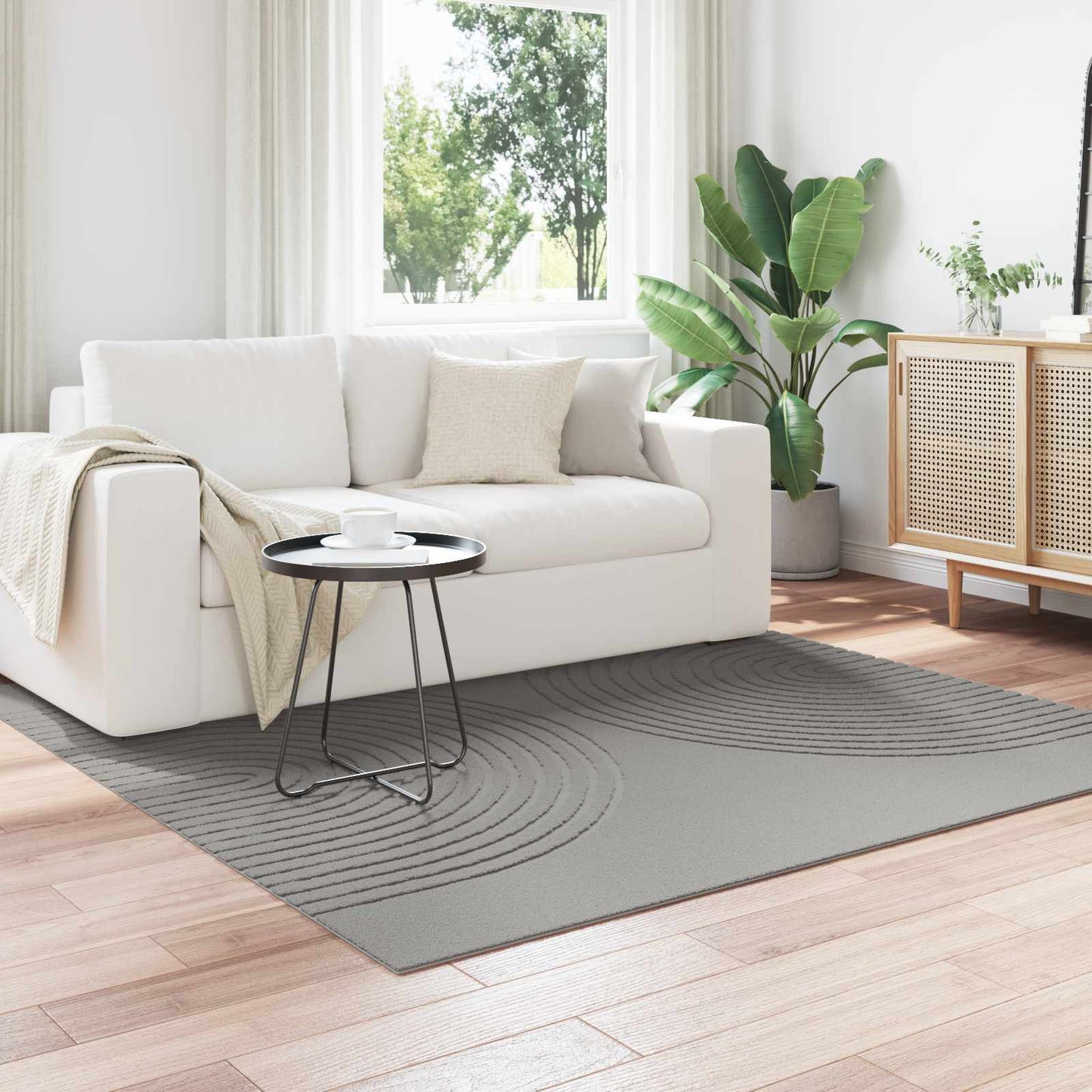 JUNG Vida Bereichsteppiche Quadratisch HUARTE Grau 200 x 200 cm Polyester