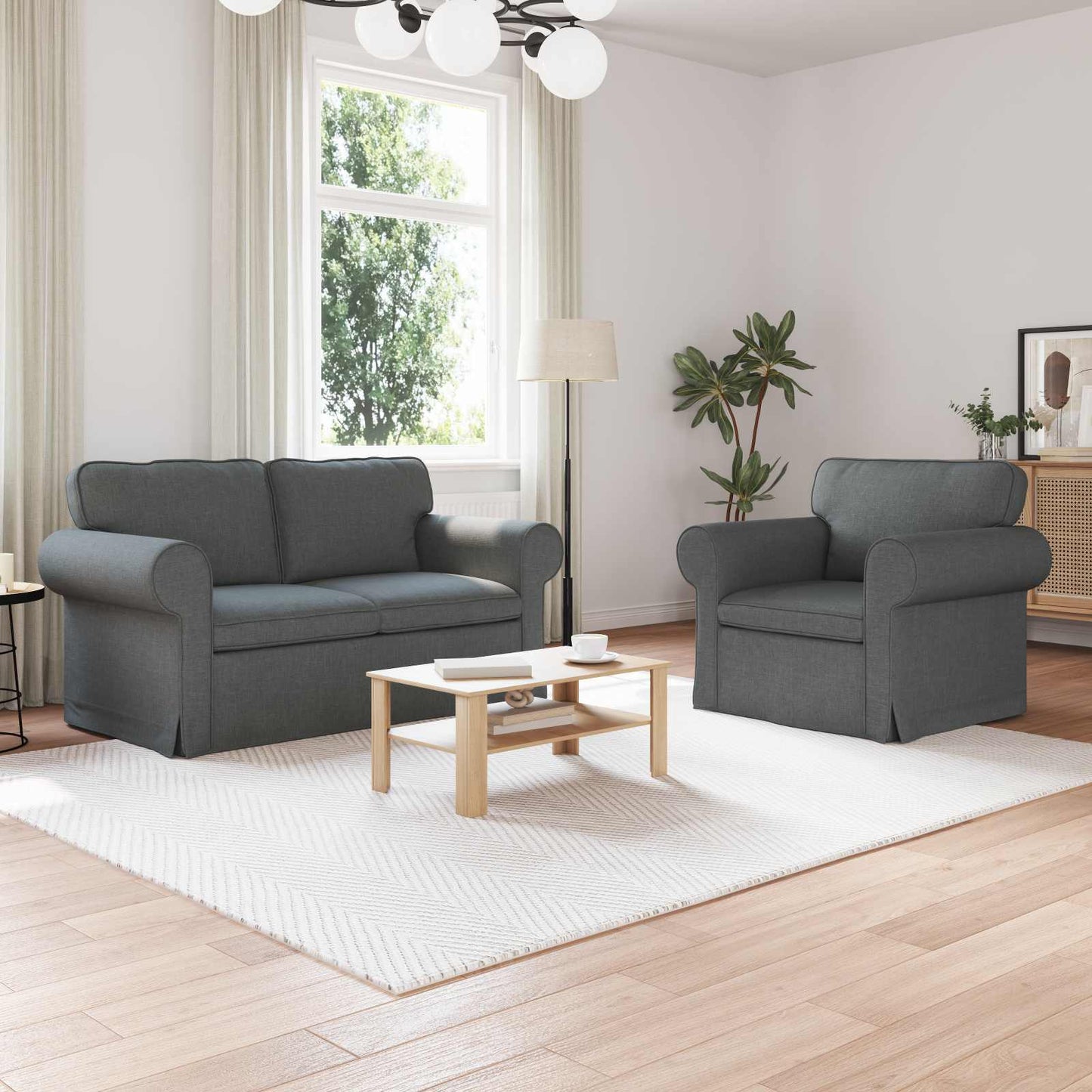 JUNG Vida Sofa 2 pcs Dunkelgrau