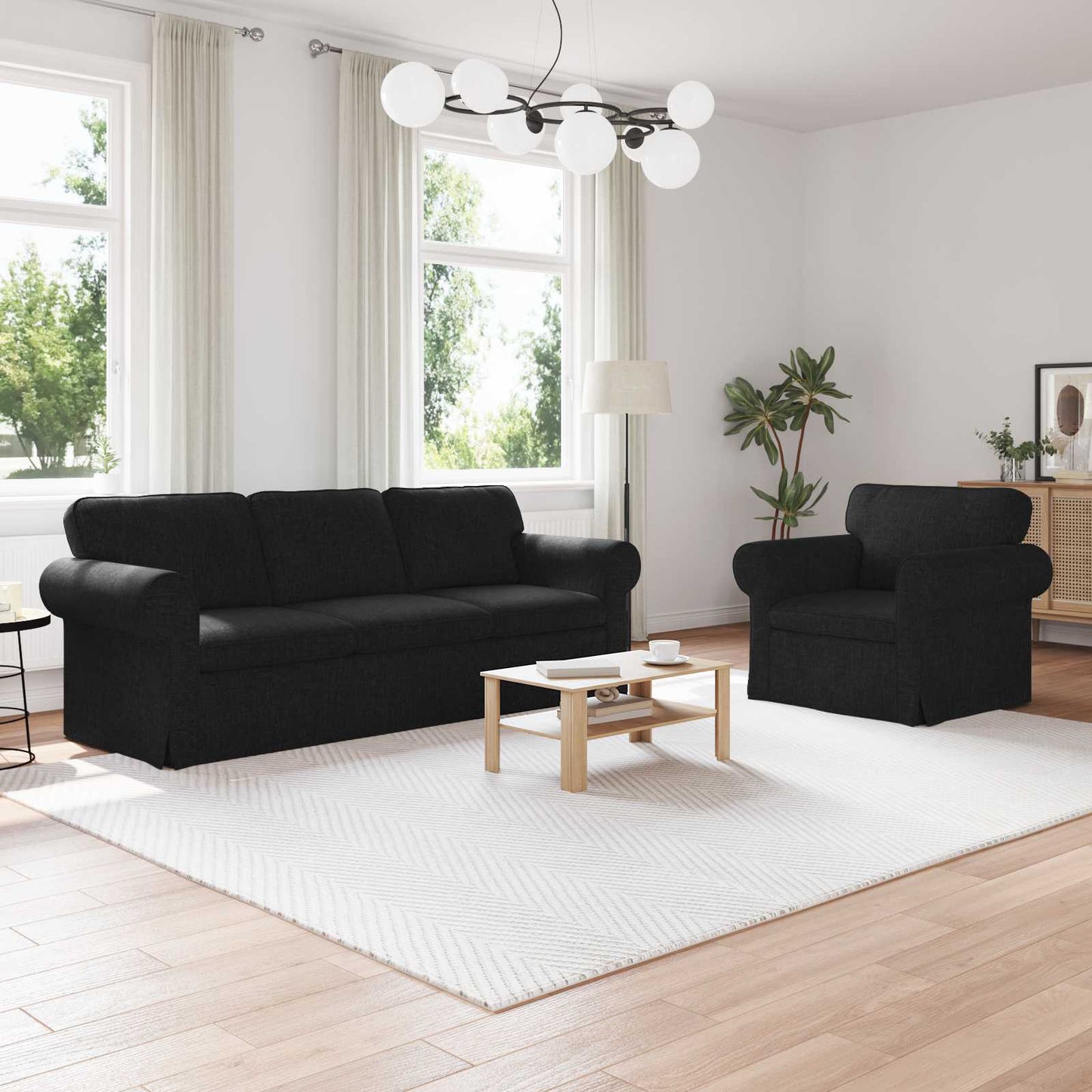 JUNG Vida Sofa 2 pcs Schwarz