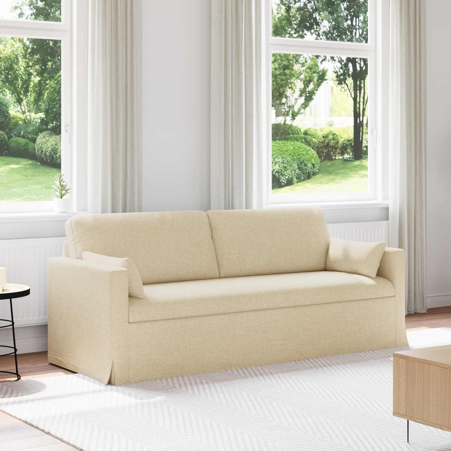 JUNG Vida Sofa Creme Gesamtabmessungen: 198 x 78 x 80 cm (B x T x H) Samt