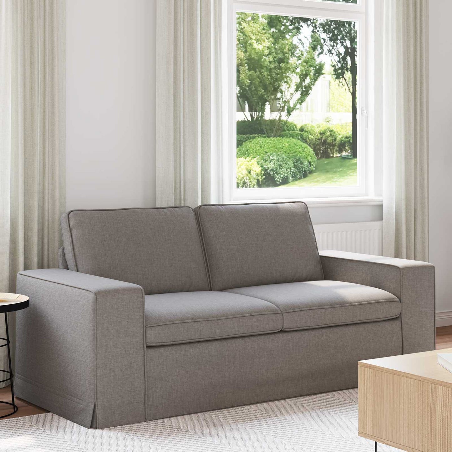 JUNG Vida Sofa Taupe Gesamtabmessungen: 182 x 80 x 82 cm (B x T x H) Samt