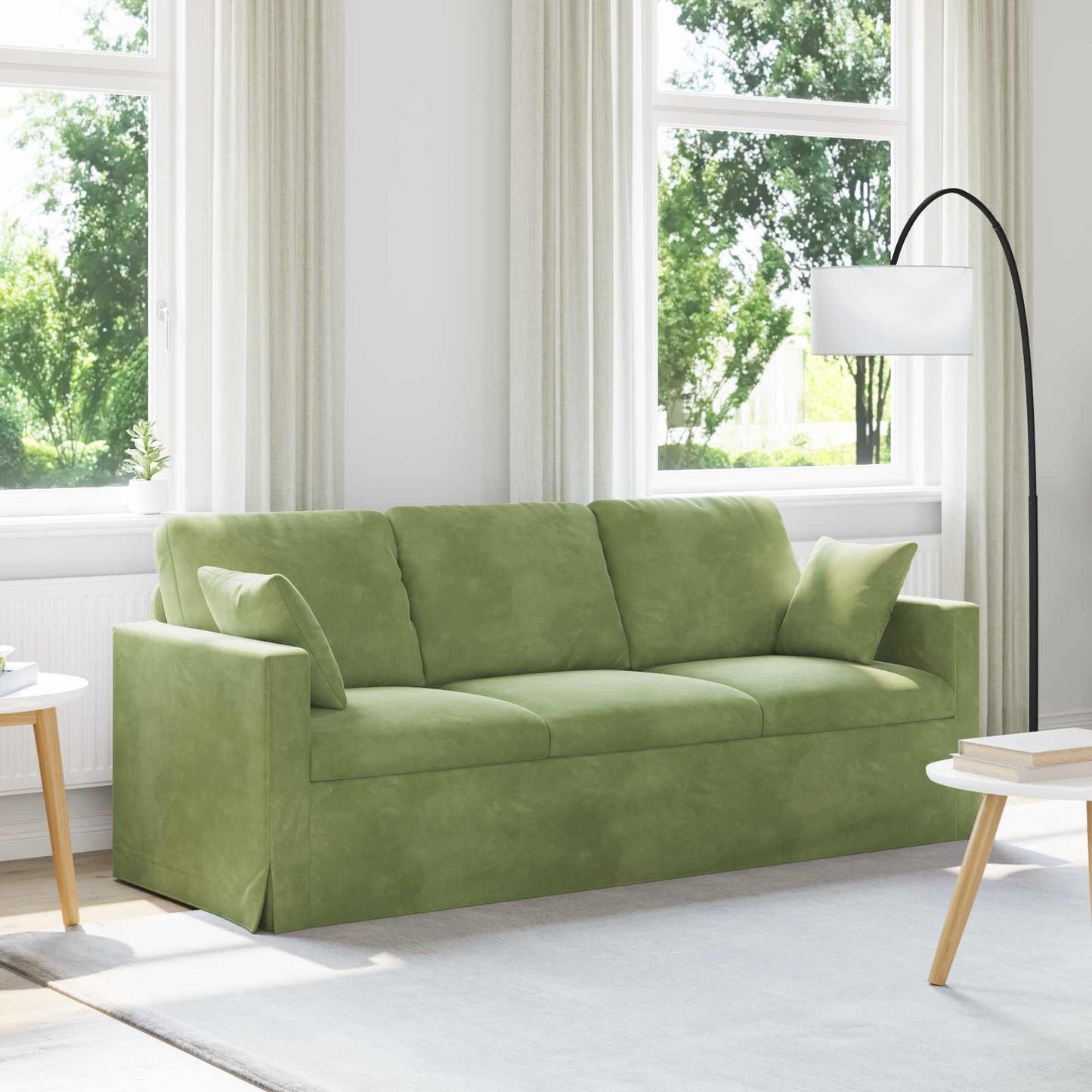 JUNG Vida Sofa Hellgrün Gesamtabmessungen: 198 x 78 x 80 cm (B x T x H)