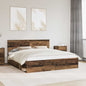 JUNG Vida Bettrahmen mit Kopfteil Altholz 200 x 200 cm Holzwerkstoff