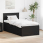 JUNG Vida Tagesbett mit Schubladen Schwarz 100 x 200 cm Holzwerkstoff