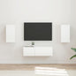JUNG Vida TV-Wandregal-Set 4 pcs Hochglanz Weiß Holzwerkstoff