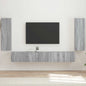 JUNG Vida TV-Wandregal-Set Wandmontiert 4 pcs Graues Sonoma Holzwerkstoff