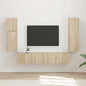 JUNG Vida TV-Schrankset Wandmontiert 4 pcs Sonoma-Eiche Holzwerkstoff