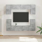 JUNG Vida TV-Schrankset Wandmontiert 5 pcs Beton Grau Holzwerkstoff