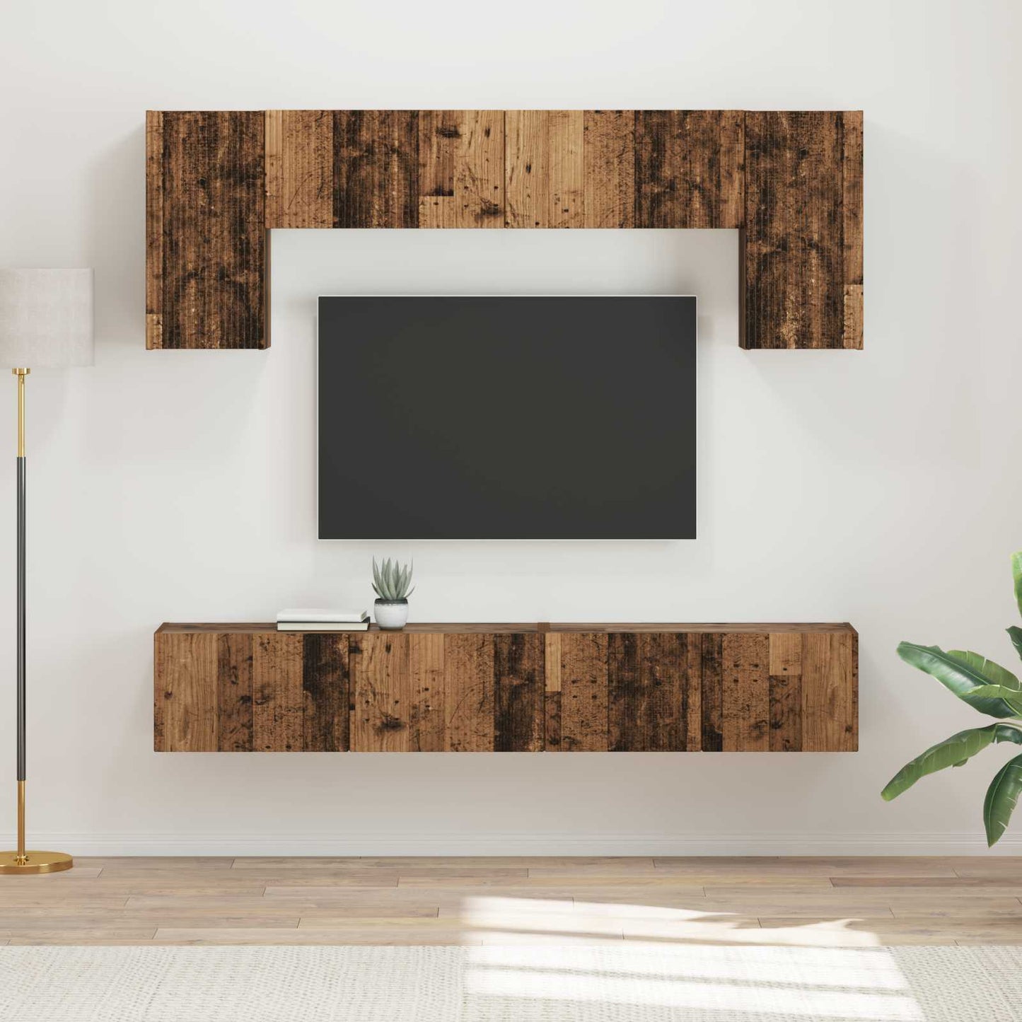 JUNG Vida TV-Schrankset Wandmontiert 4 pcs Altholz Holzwerkstoff
