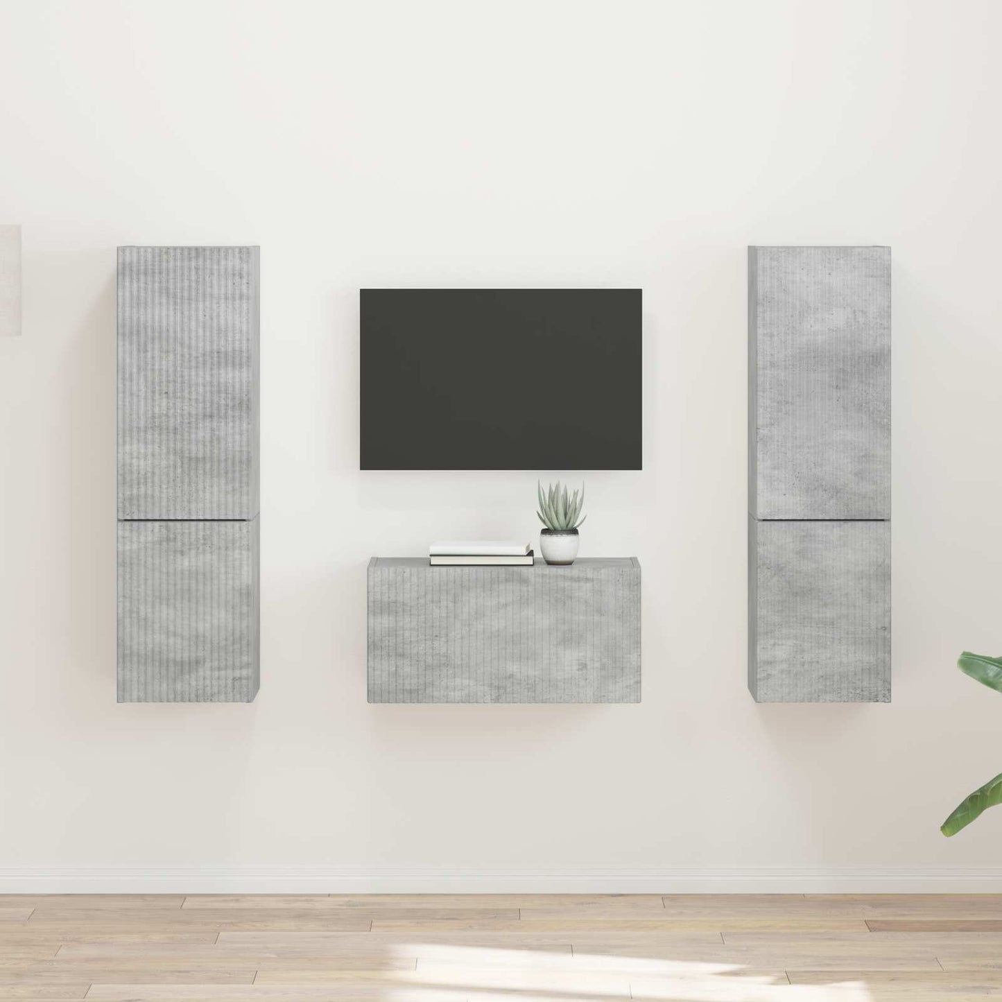JUNG Vida TV-Schrankset 5 pcs Beton Grau Holzwerkstoff