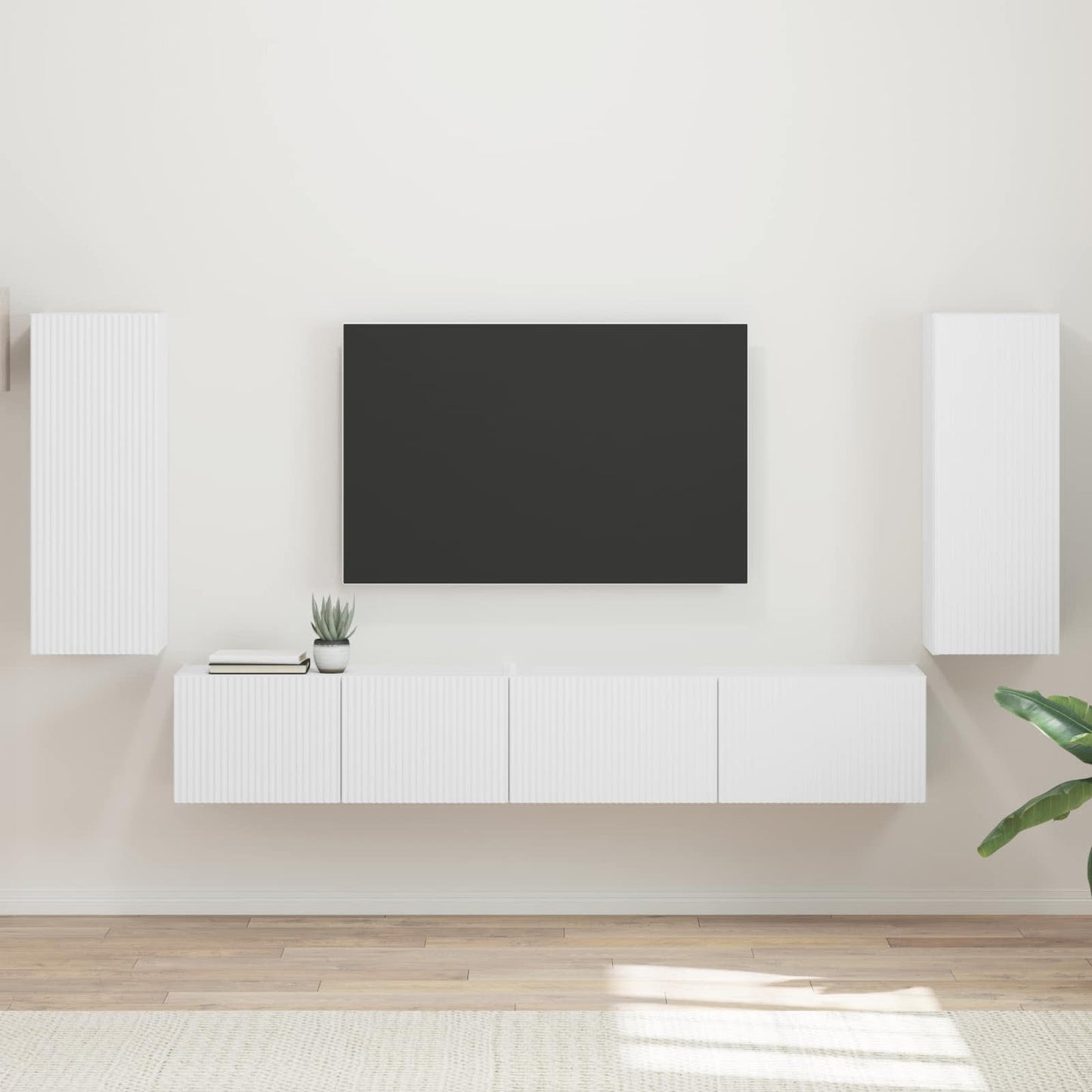 JUNG Vida TV-Schrankset 4 pcs Weiß Holzwerkstoff