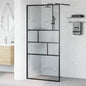 JUNG Vida Walk-in Duschwand Schwarz 80 x 195 x 0,5 cm Glas und Aluminium