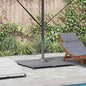 JUNG Vida Sonnenschirmständer Dunkelgrau Holzlook 100 x 100 x 4 cm Stahl