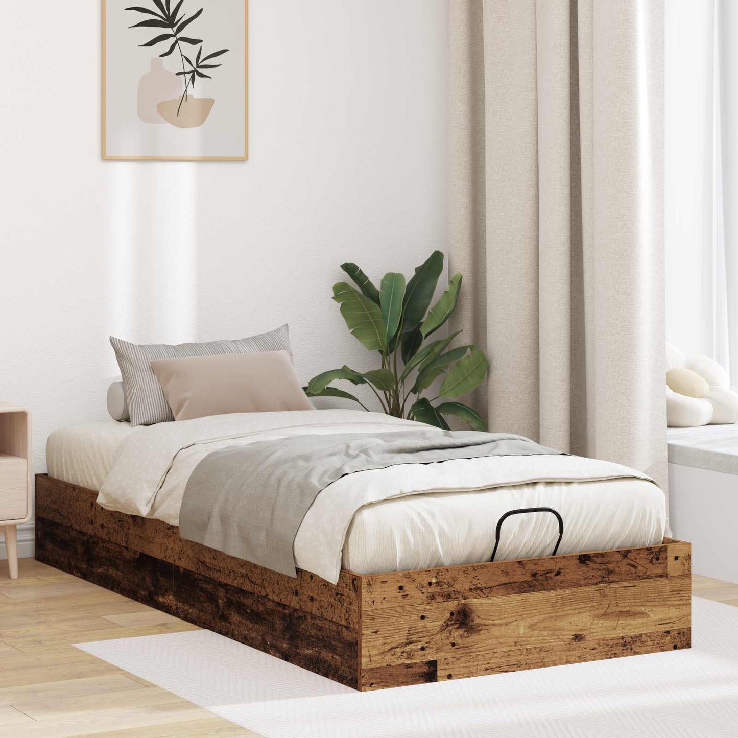 JUNG Vida Ottoman Bettgestell Altholz 193 x 120 x 25 cm Spanplatte