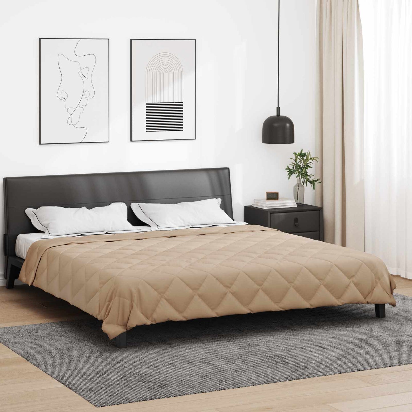 JUNG Vida Ganzjahresbettdecke Taupe 220 x 260 cm Mikrofaser