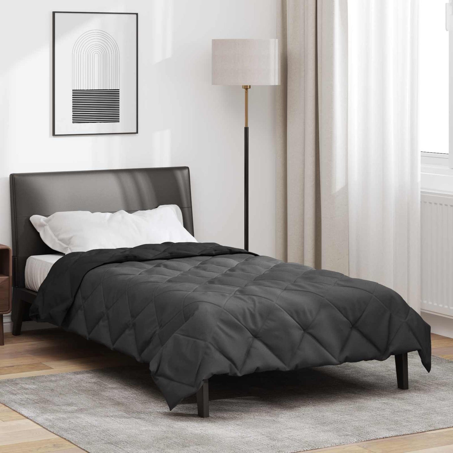 JUNG Vida Ganzjahresbettdecke Schwarz und Anthrazit 220 x 155 cm