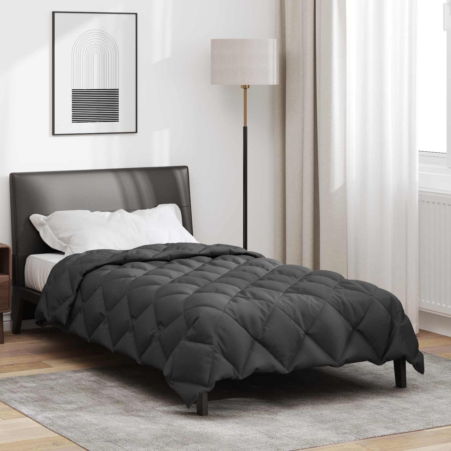 JUNG Vida Winterbettdecke Anthrazit 220 x 140 cm Mikrofaser