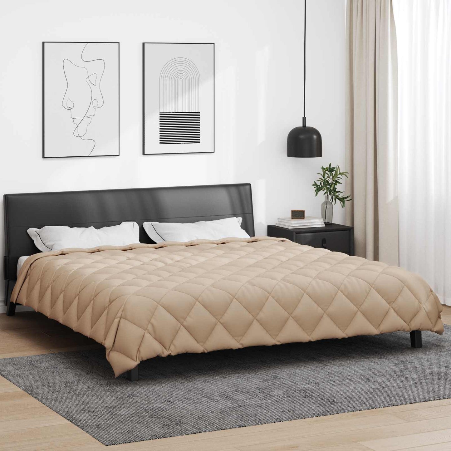 JUNG Vida Winterbettdecke Taupe 240 x 200 cm Mikrofaser