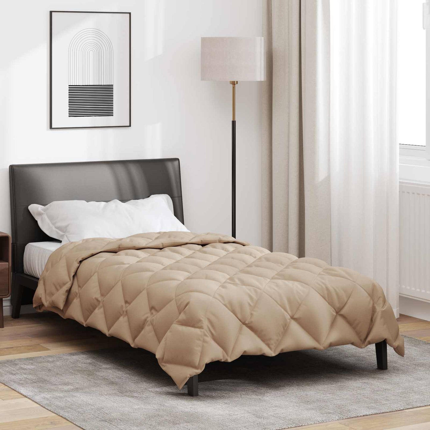 JUNG Vida Winterbettdecke Taupe 220 x 135 cm Mikrofaser