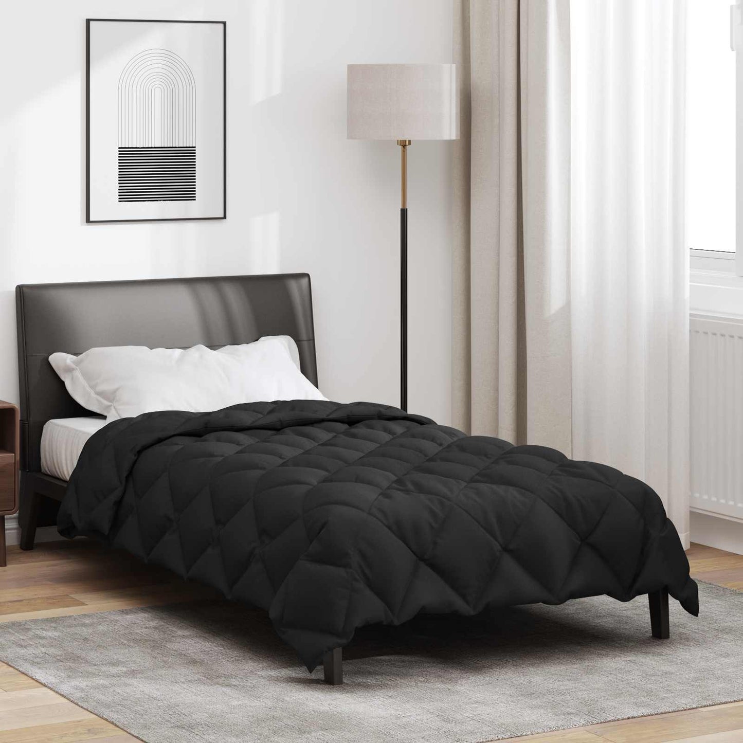JUNG Vida Winterbettdecke Schwarz 200 x 135 cm Mikrofaser