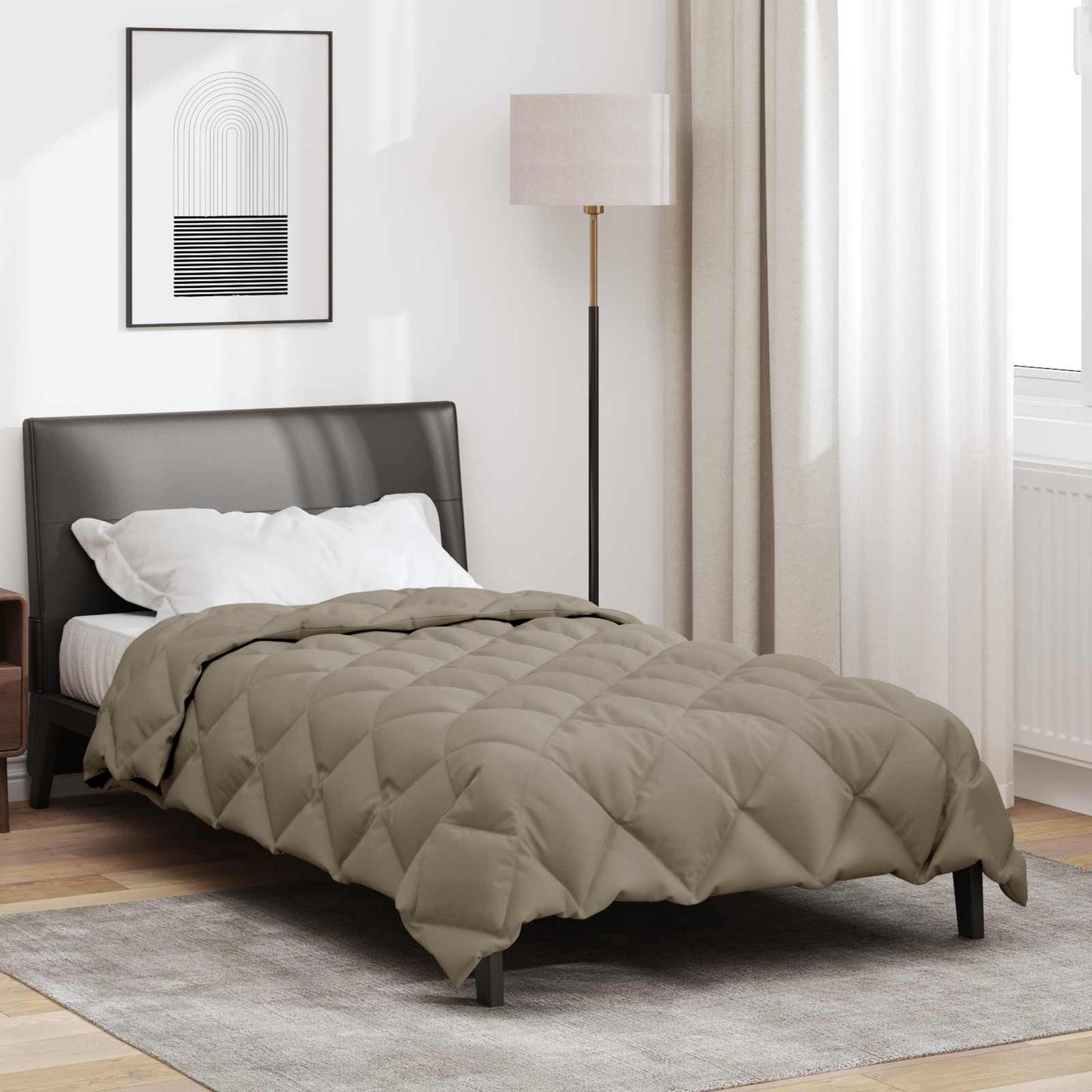 JUNG Vida Winterbettdecke Hellgrau 220 x 140 cm Mikrofaser