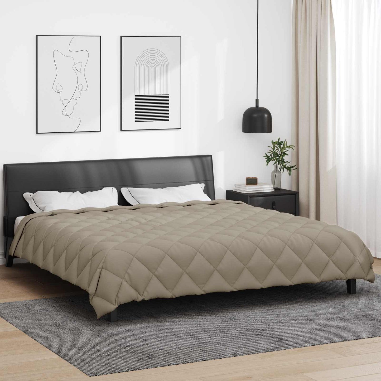 JUNG Vida Winterbettdecke Hellgrau 220 x 240 cm Mikrofaser