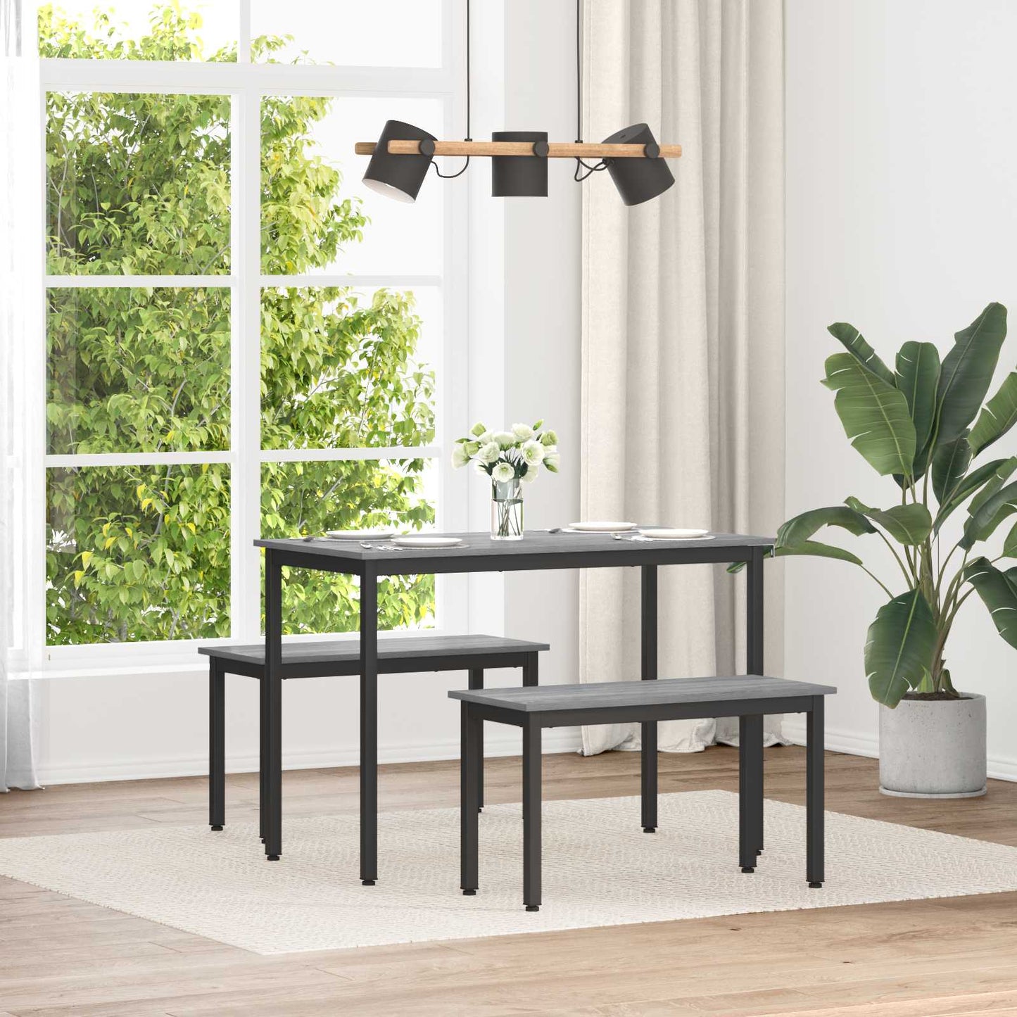 JUNG Vida Bank Graues Sonoma 80 x 35 x 45 cm Holzwerkstoff