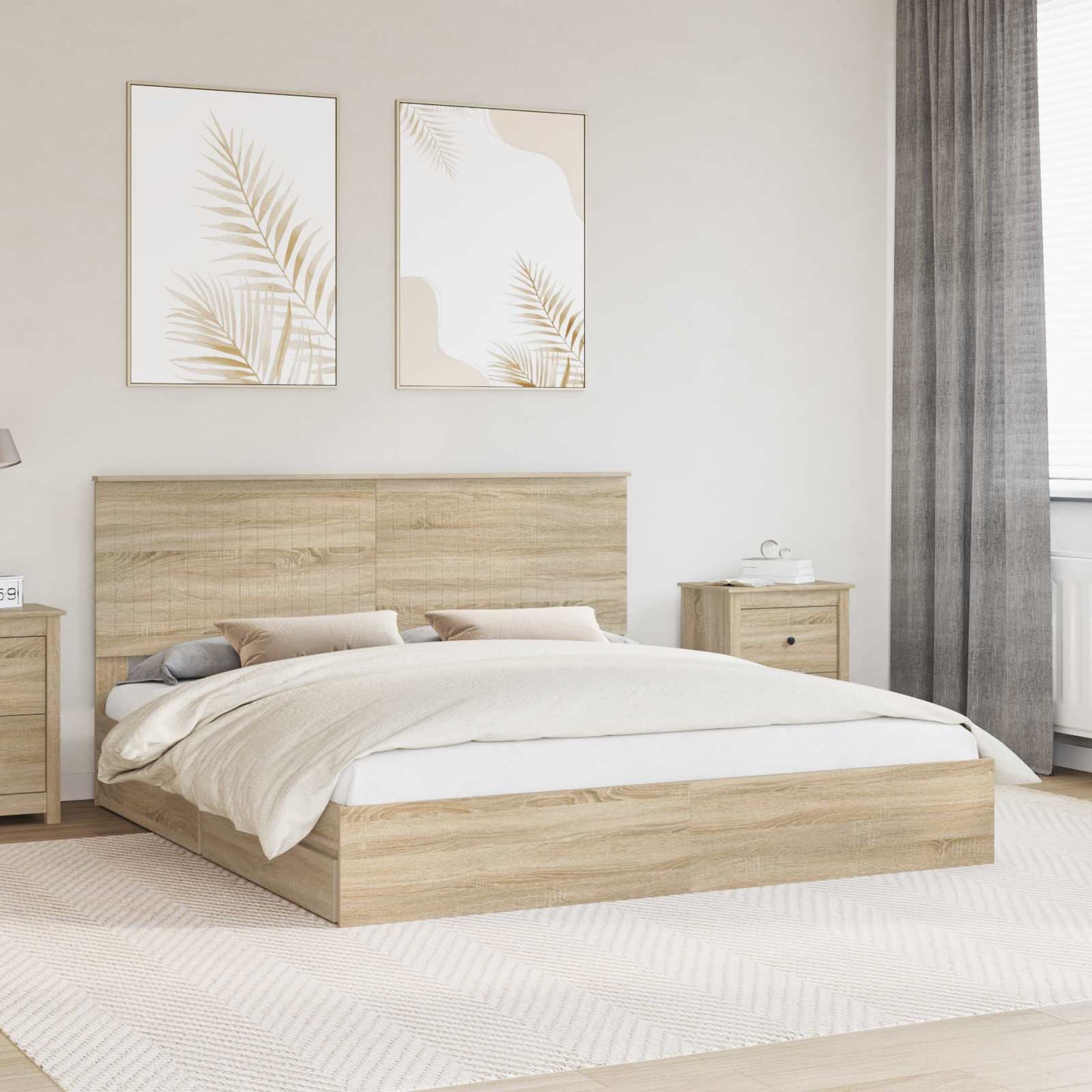 JUNG Vida Aufbewahrungsbett Sonoma-Eiche 180 x 200 cm Holzwerkstoff