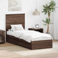 JUNG Vida Aufbewahrungsbett Braun Eichen-Optik 75 x 190 cm Holzwerkstoff