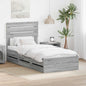 JUNG Vida Bettrahmen Graues Sonoma 75 x 190 cm Ingenieurs Holz