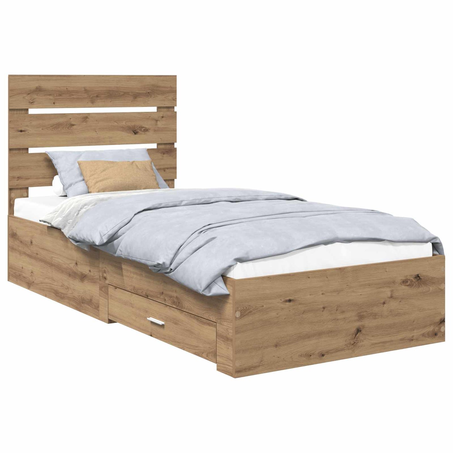 JUNG Vida Bettrahmen mit Kopfteil Artisan-Eiche 90 x 200 cm Holzwerkstoff