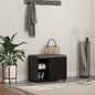 JUNG Vida Flurbank mit Kissen Uni Schwarz Eichen-Optik 60 x 38 x 46 cm