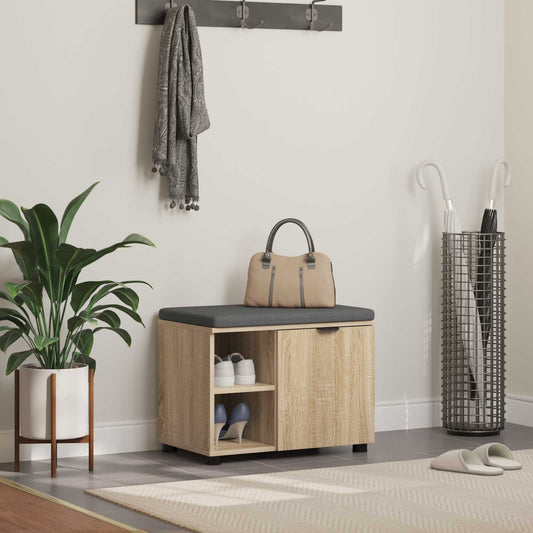 JUNG Vida Flurbank mit Kissen Uni Sonoma-Eiche 60 x 38 x 46 cm