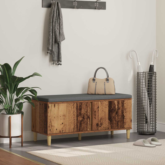 JUNG Vida Flurbank mit Kissen mit Speicher Altholz 60 x 38 x 46 cm