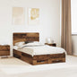 JUNG Vida Bettrahmen mit Kopfteil Altholz 135 x 190 cm Holzwerkstoff