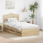 JUNG Vida Bettrahmen Sonoma-Eiche 90 x 190 cm Ingenieurs Holz