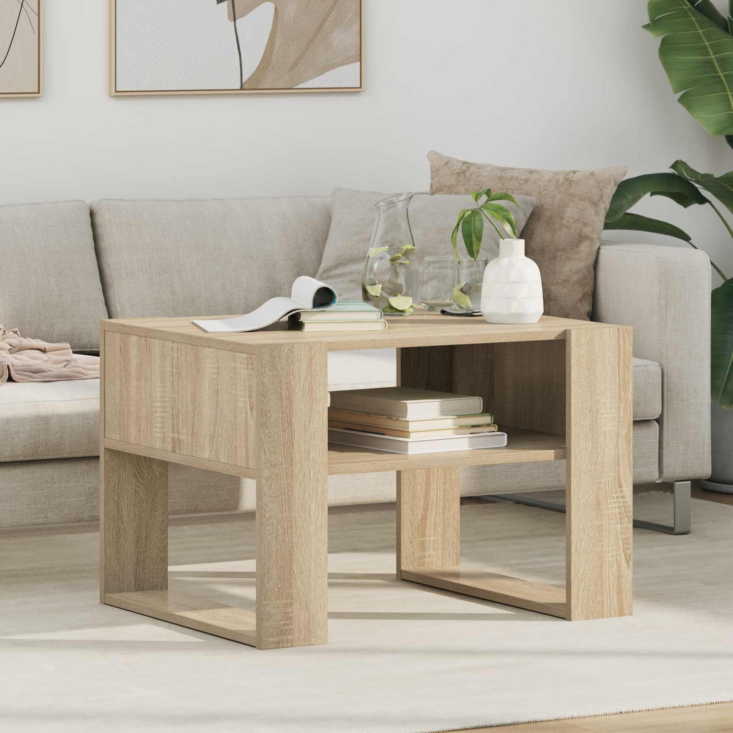 JUNG Vida Couchtisch Sonoma-Eiche 66 x 53 x 45 cm Holzwerkstoff