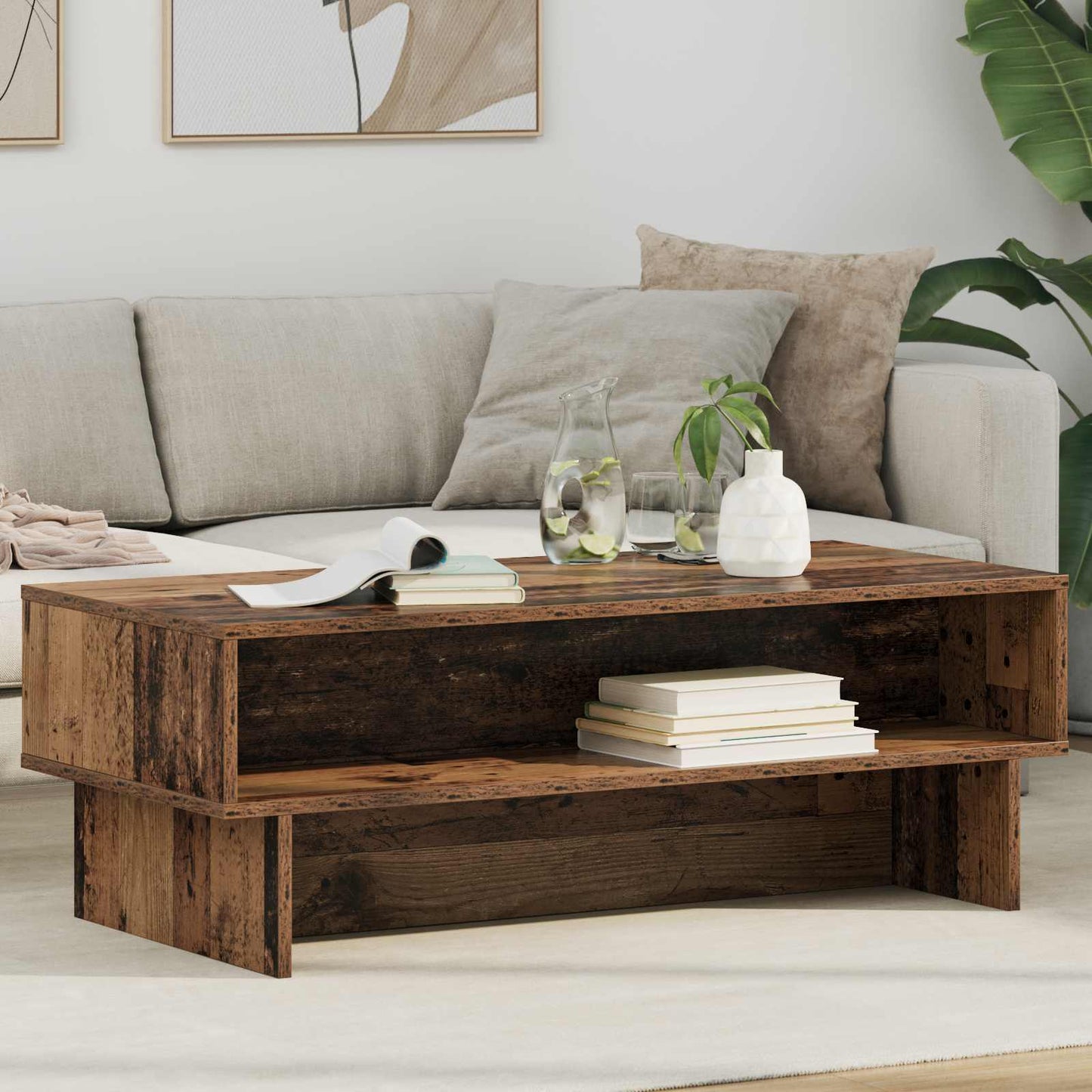 JUNG Vida Couchtisch Altholz 100 x 46 x 35 cm Holzwerkstoff