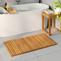 JUNG Vida Badematte Uni Braun 100 x 55 cm Holz