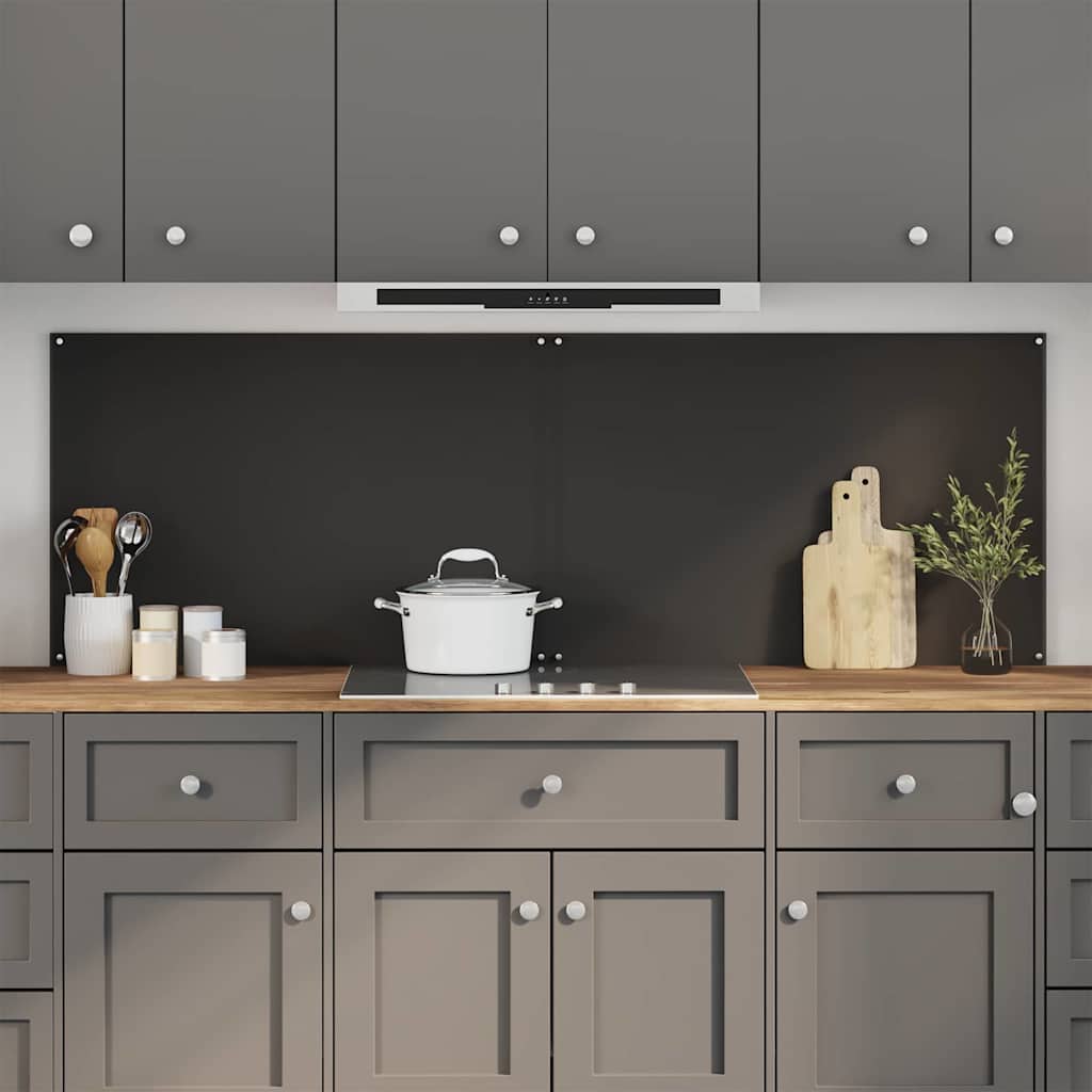 JUNG Vida Küchenrückwand 2 pcs Schwarz 90 x 60 cm Gehärtetes Glas