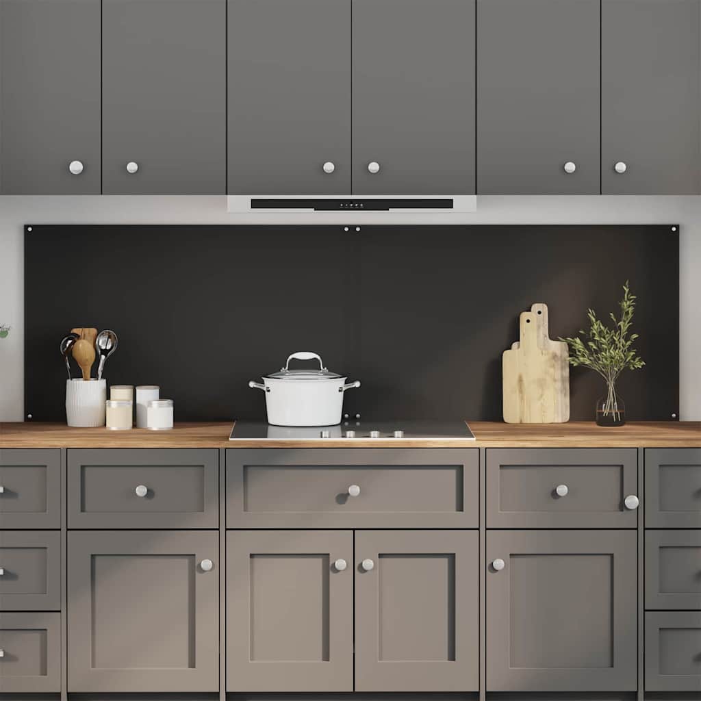 JUNG Vida Küchenrückwand 2 pcs Schwarz 100 x 60 cm Gehärtetes Glas