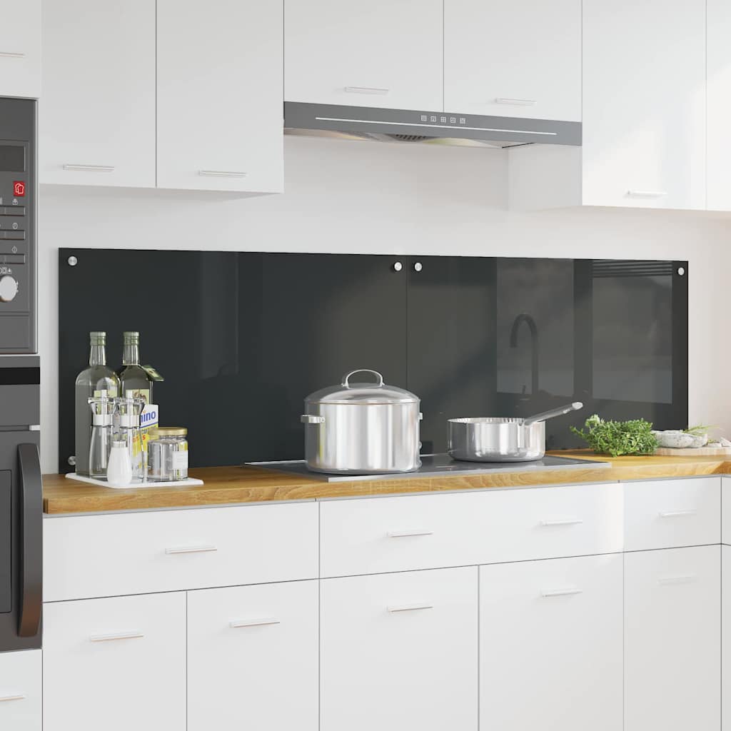 JUNG Vida Küchenrückwand 2 pcs Dunkelgrau 90 x 50 cm Gehärtetes Glas