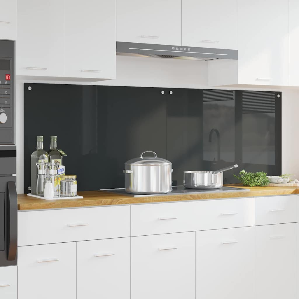 JUNG Vida Küchenrückwand 2 pcs Dunkelgrau 90 x 60 cm Gehärtetes Glas