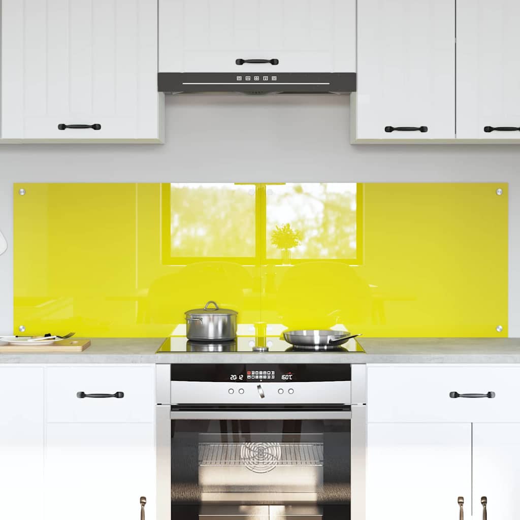 JUNG Vida Küchenrückwand 2 pcs Gelb 80 x 50 cm Gehärtetes Glas