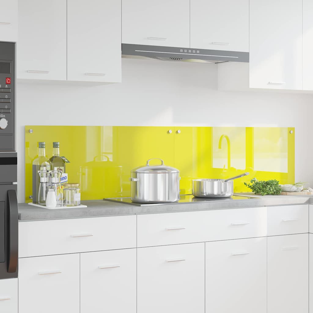 JUNG Vida Küchenrückwand 2 pcs Gelb 90 x 40 cm Gehärtetes Glas