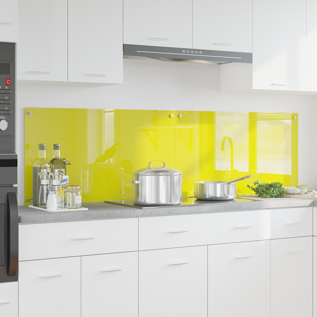 JUNG Vida Küchenrückwand 2 pcs Gelb 90 x 50 cm Gehärtetes Glas